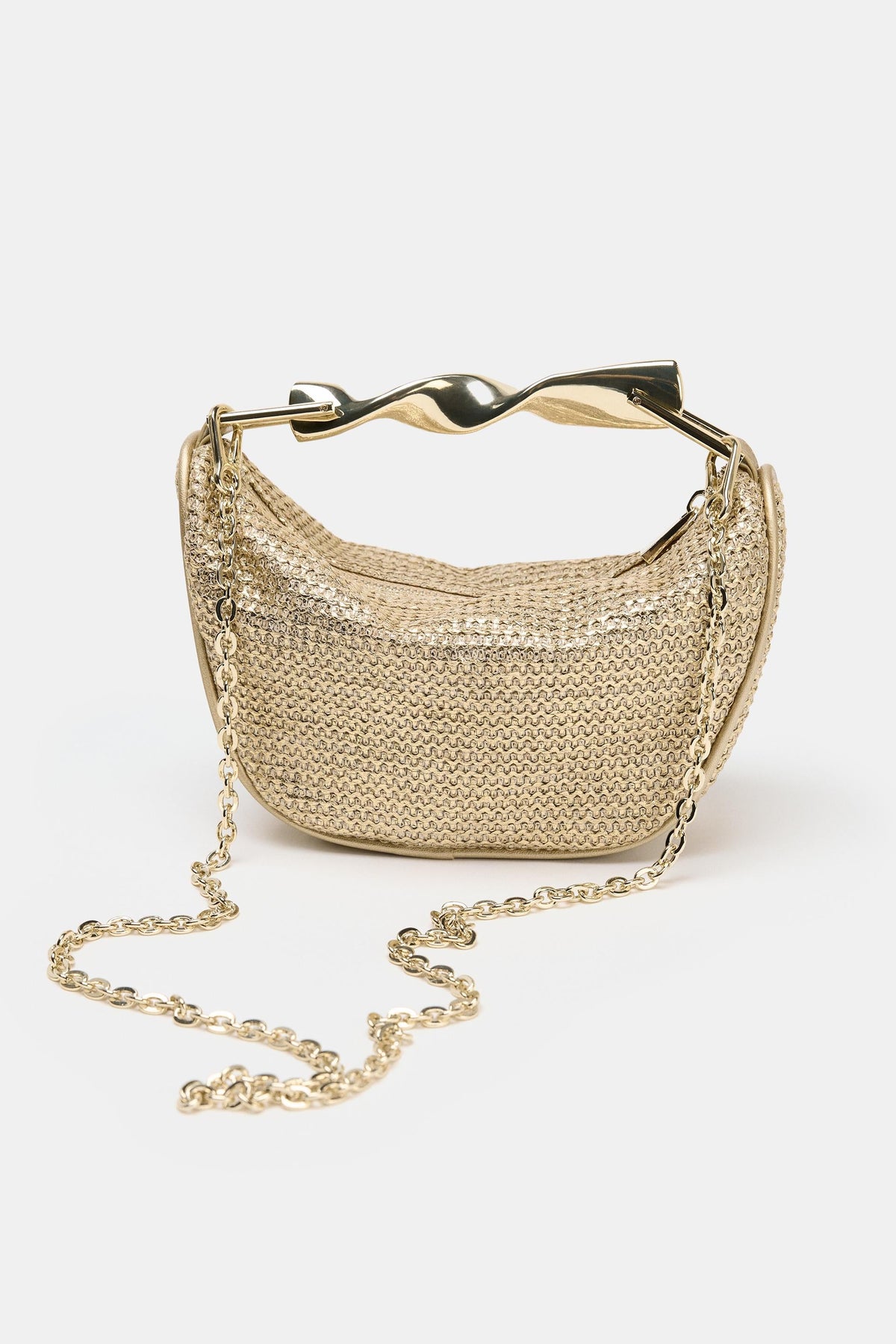 MINI-TASCHE MIT METALLGRIFF