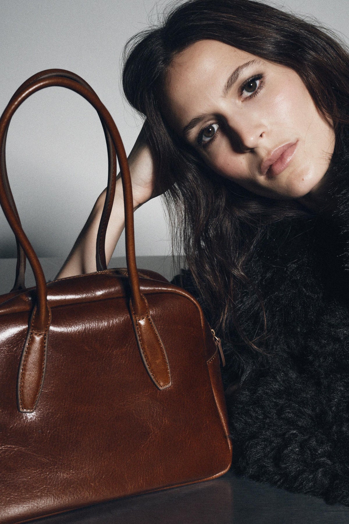 Bowlingtasche aus Leder