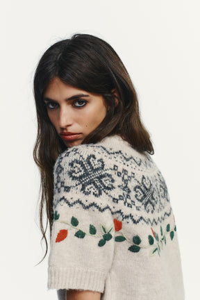 Embroidered Jacquard Jumper