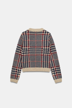 Houndstooth Wool Jumper