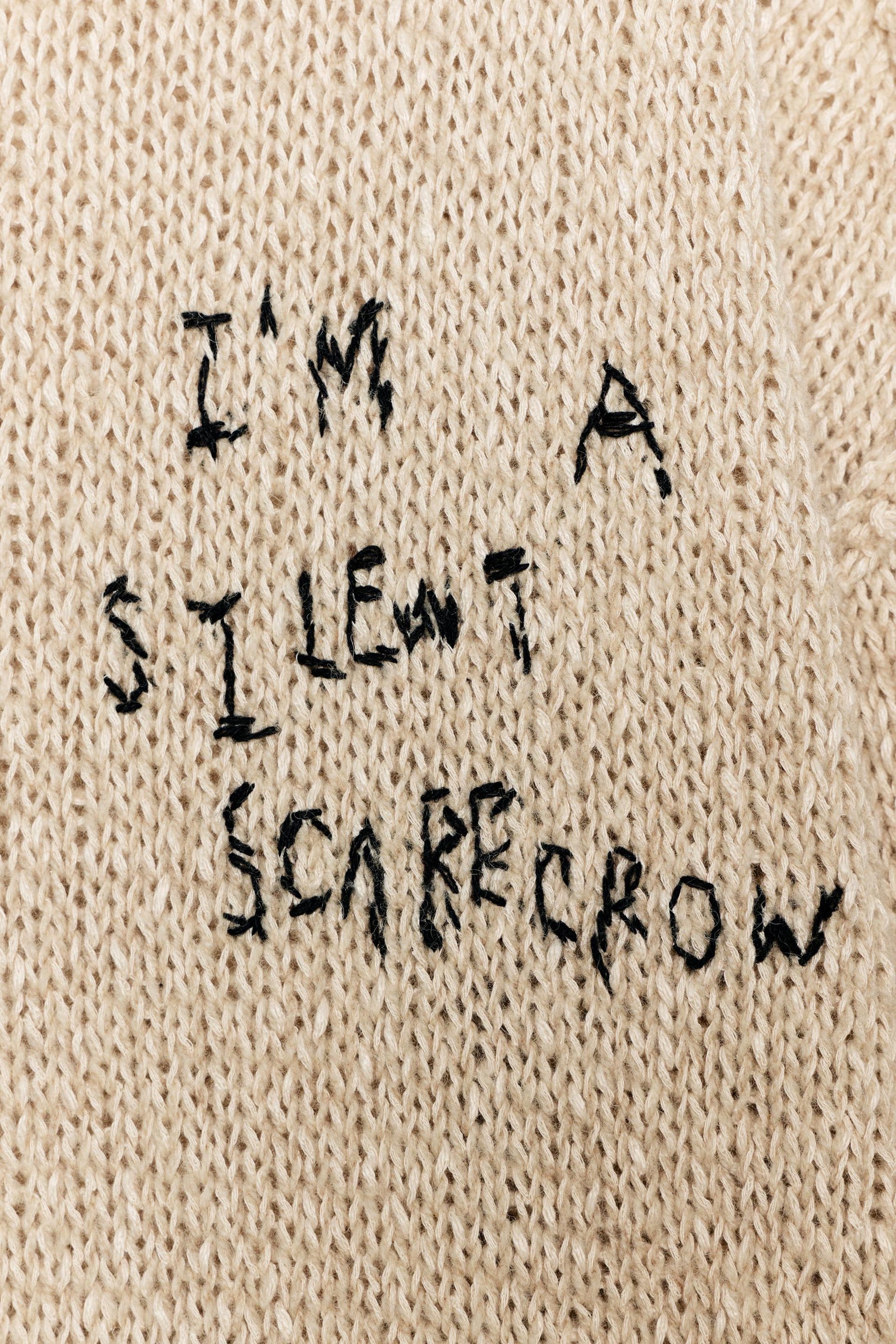 WOOL JUMPER WITH EMBROIDERED TEXT - Image 4