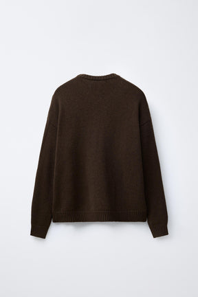 KNIT JUMPER WITH EMBROIDERED REINDEER - Image 3