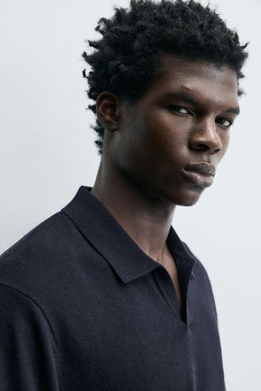 WOOL/SILK KNIT POLO SHIRT - Image 5