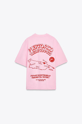 WASHED EFFECT PRINTED T-SHIRT