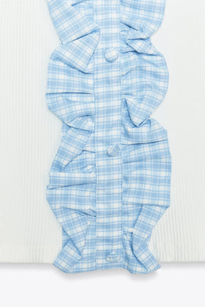 Ribbed Gingham Top
