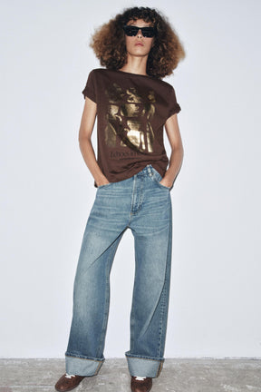 METALLIC SHORT-SLEEVE SHIRT