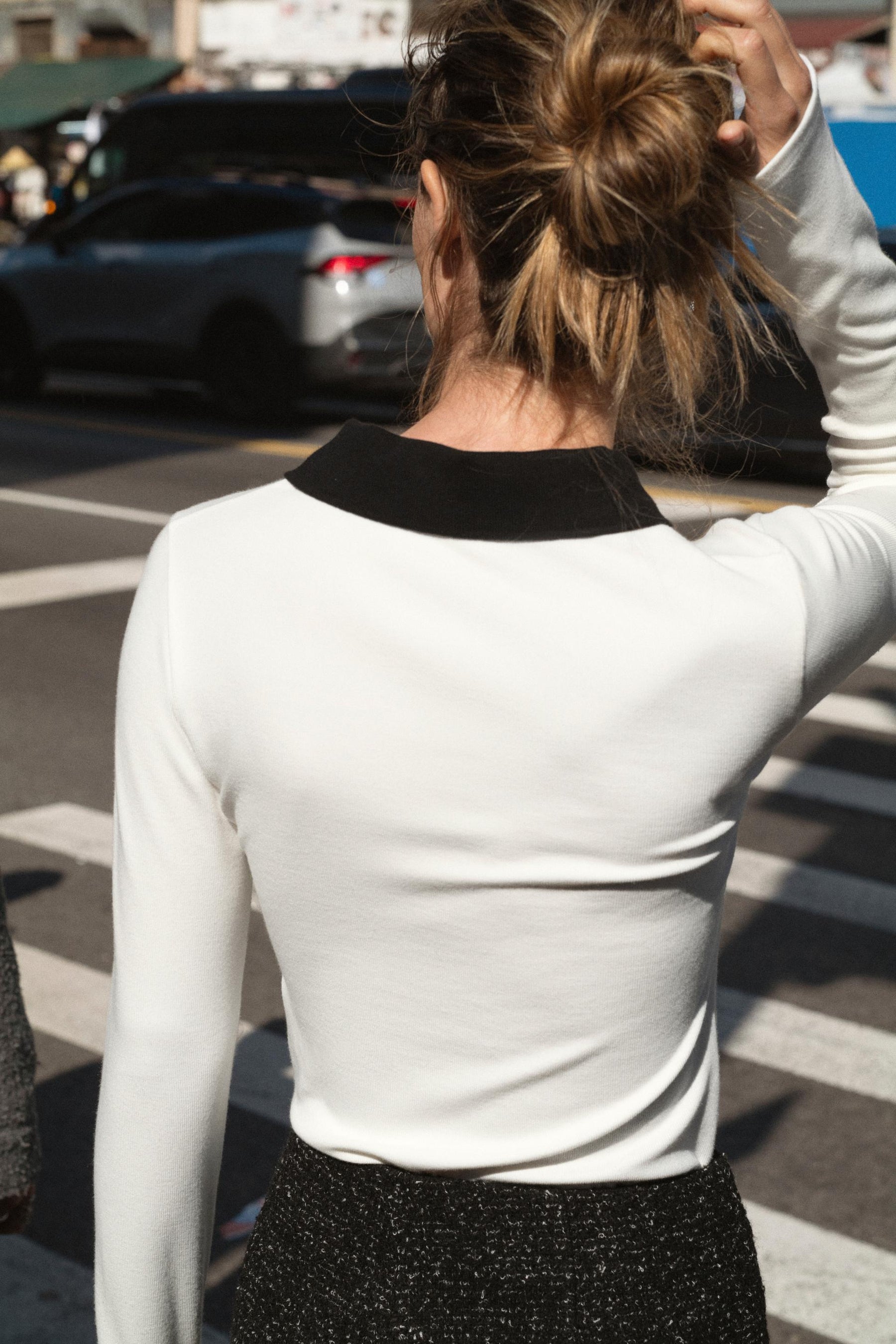 INTERLOCK POLO TOP