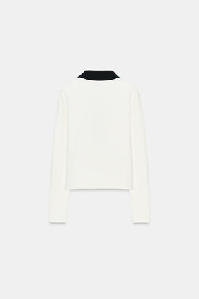 INTERLOCK POLO TOP
