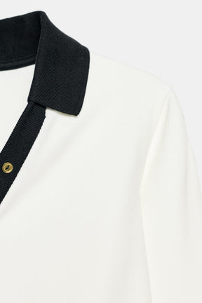INTERLOCK POLO TOP