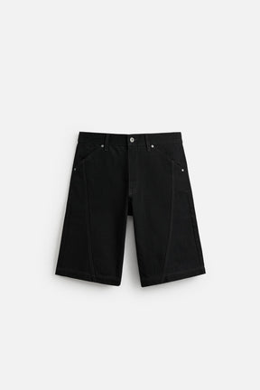 BAGGY FIT DENIM BERMUDA SHORTS WITH STITCHING - Image 5