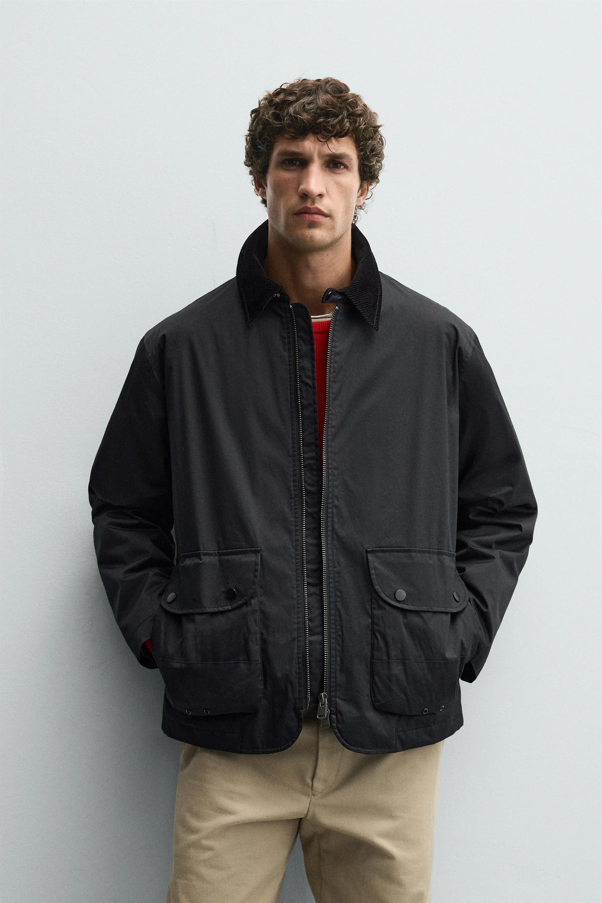 CONTRAST COLLAR PARKA - Image 2