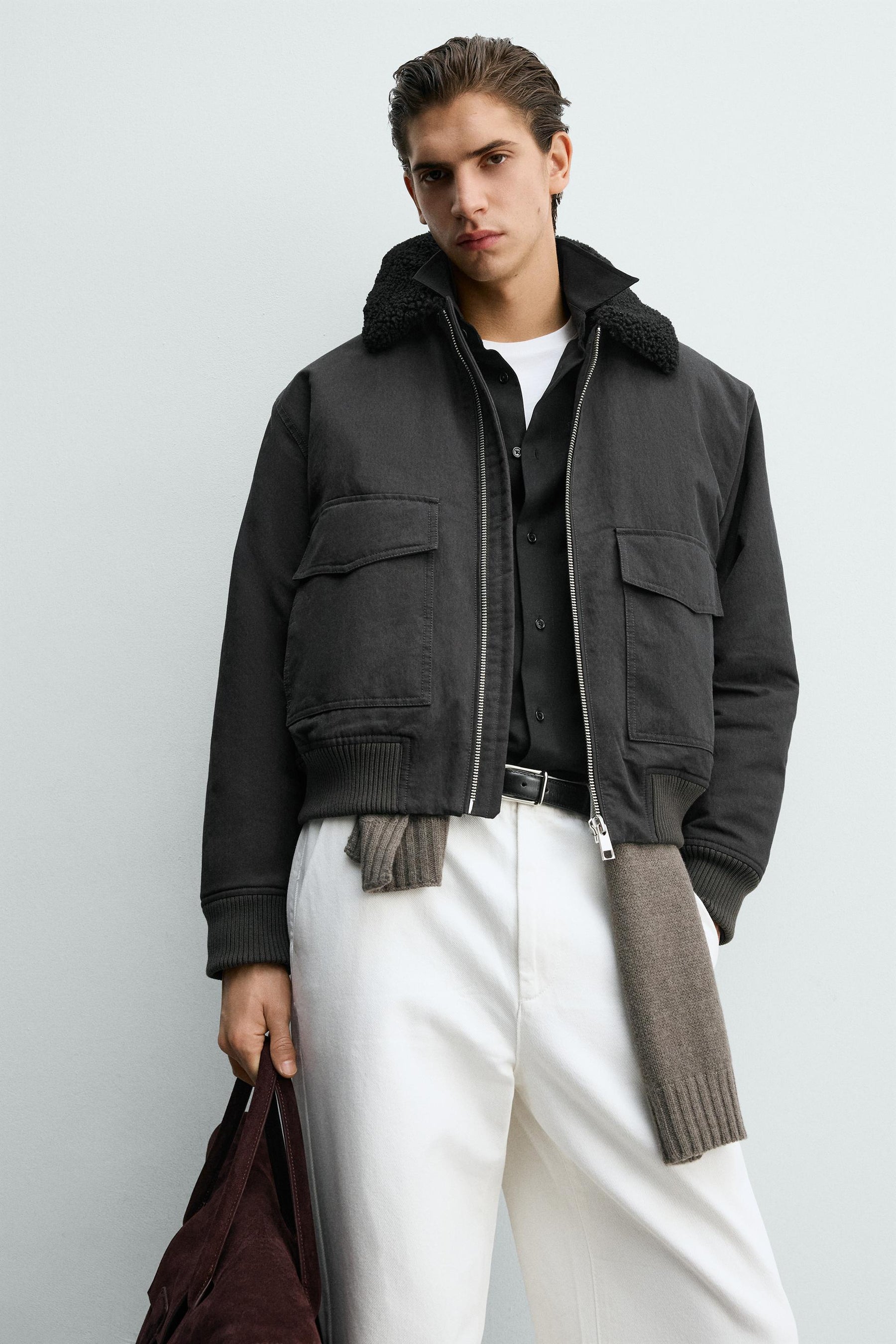 CONTRAST BOMBER JACKET - Image 6