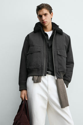 CONTRAST BOMBER JACKET - Image 6