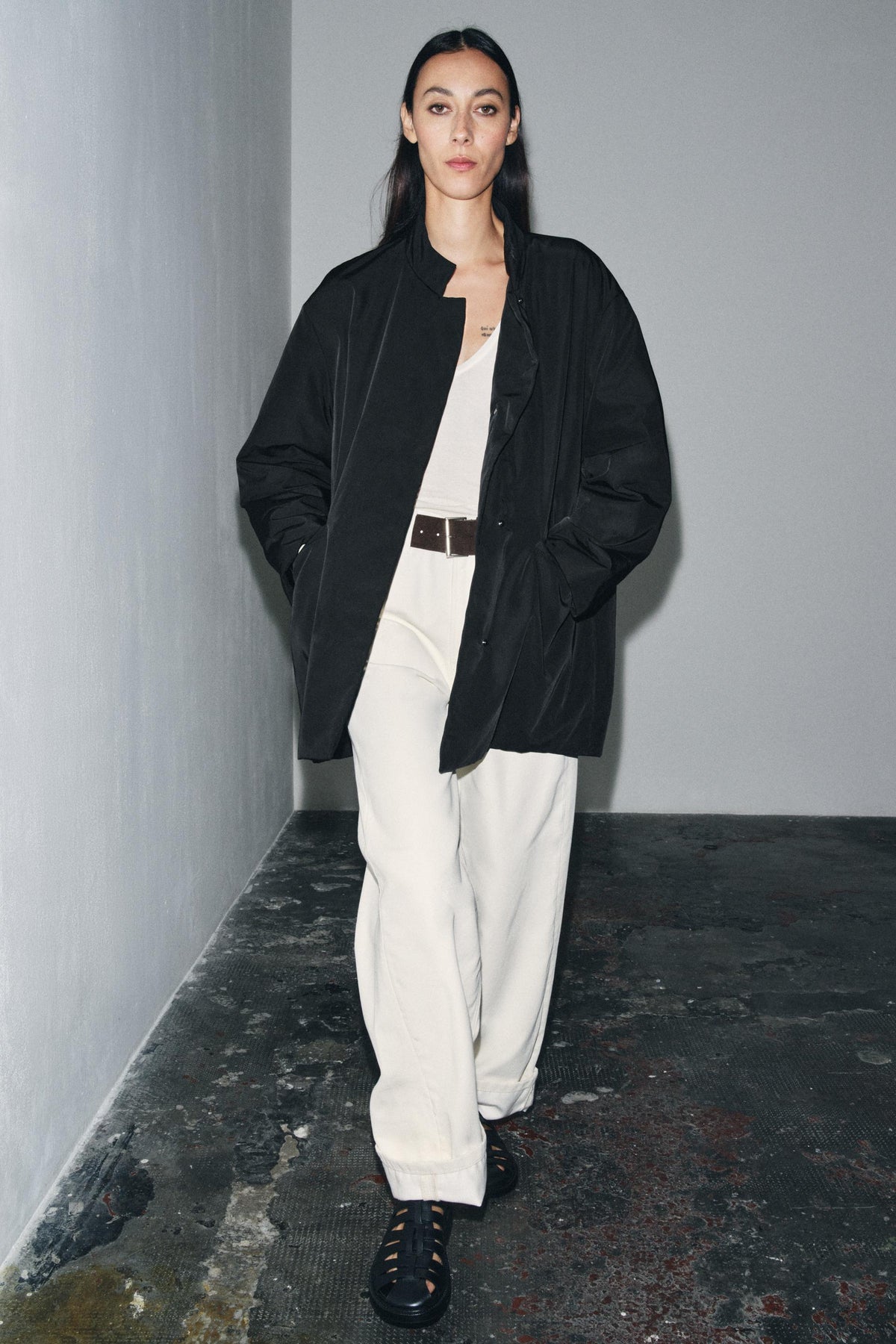 OVERSIZED NYLON JACKET ZW COLLECTION - Image 1