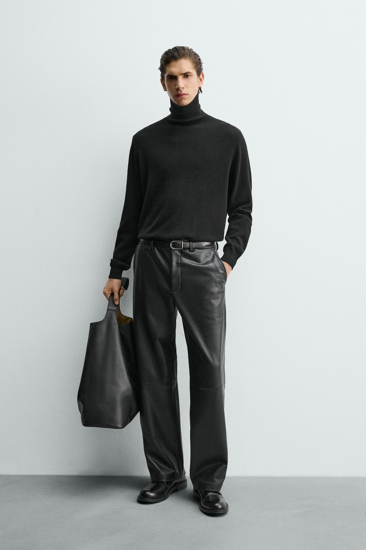 Faux Leather Relaxed Pants