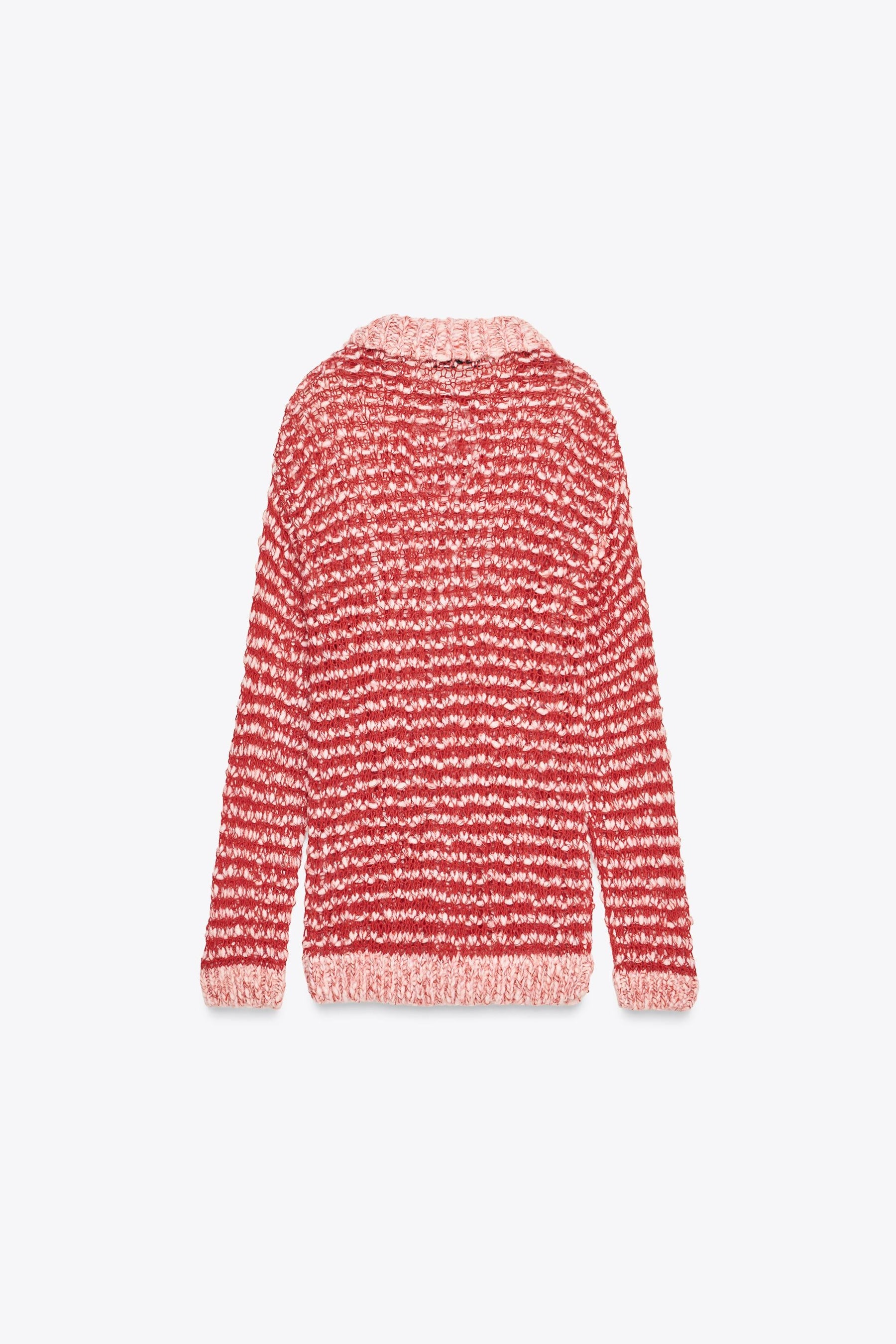 Wool Pointelle Knit Polo