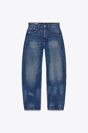 HIGH-WAIST BARREL JEANS