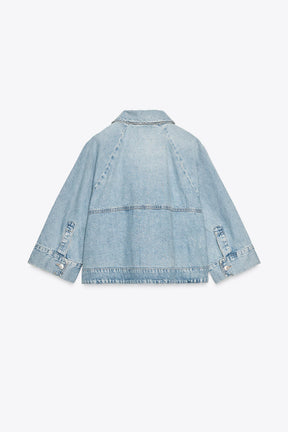 TRF DENIM CAPE JACKET - Image 4