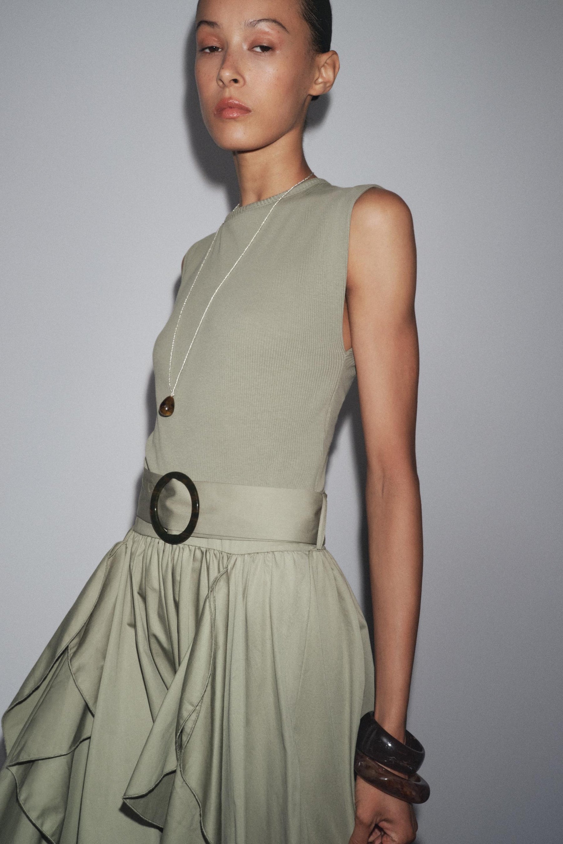 BELTED DRESS