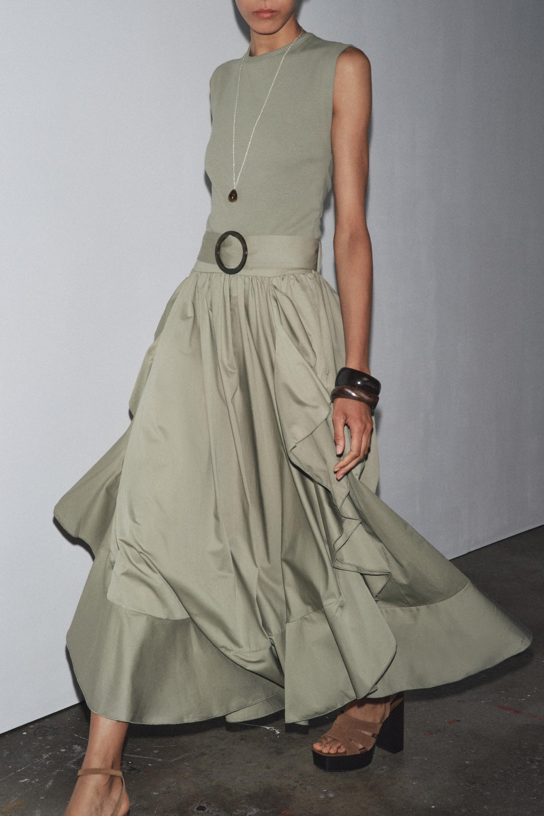 BELTED DRESS