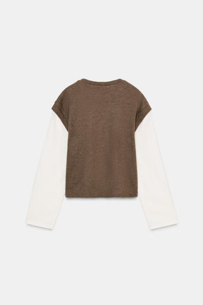 CONTRAST WAISTCOAT SHIRT