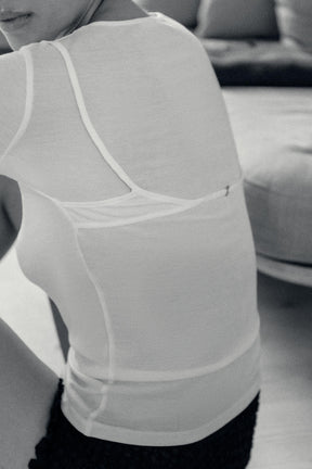 Lyocell-T-Shirt mit Rücken