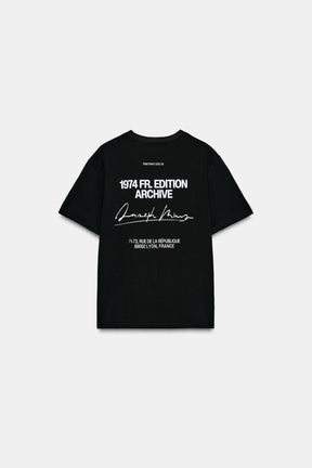 Contrast Slogan T-Shirt