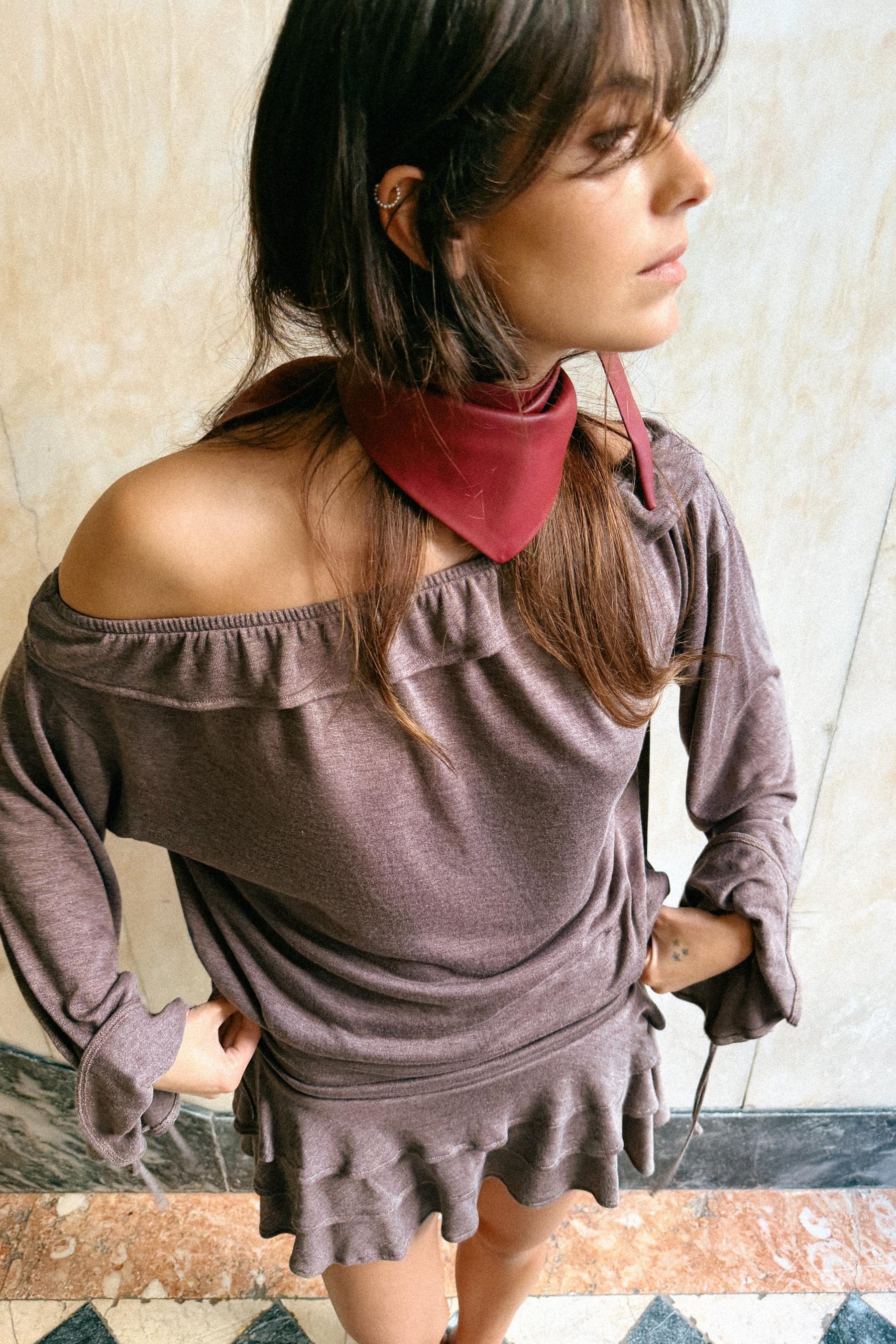 Ruffled Soft Top