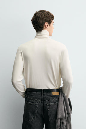 BASIC HIGH NECK SWEATER - Image 3