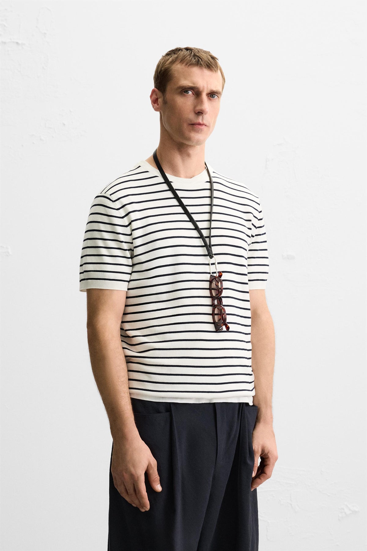 VISCOSE BLEND KNIT T-SHIRT - Image 2