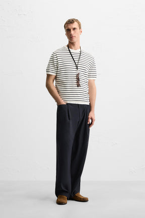 VISCOSE BLEND KNIT T-SHIRT - Image 1