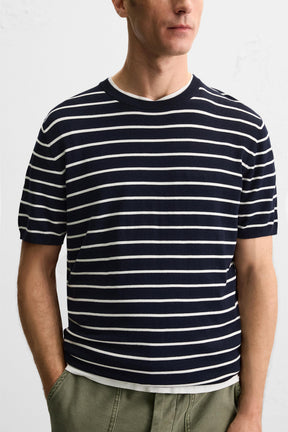 VISCOSE BLEND KNIT T-SHIRT - Image 5