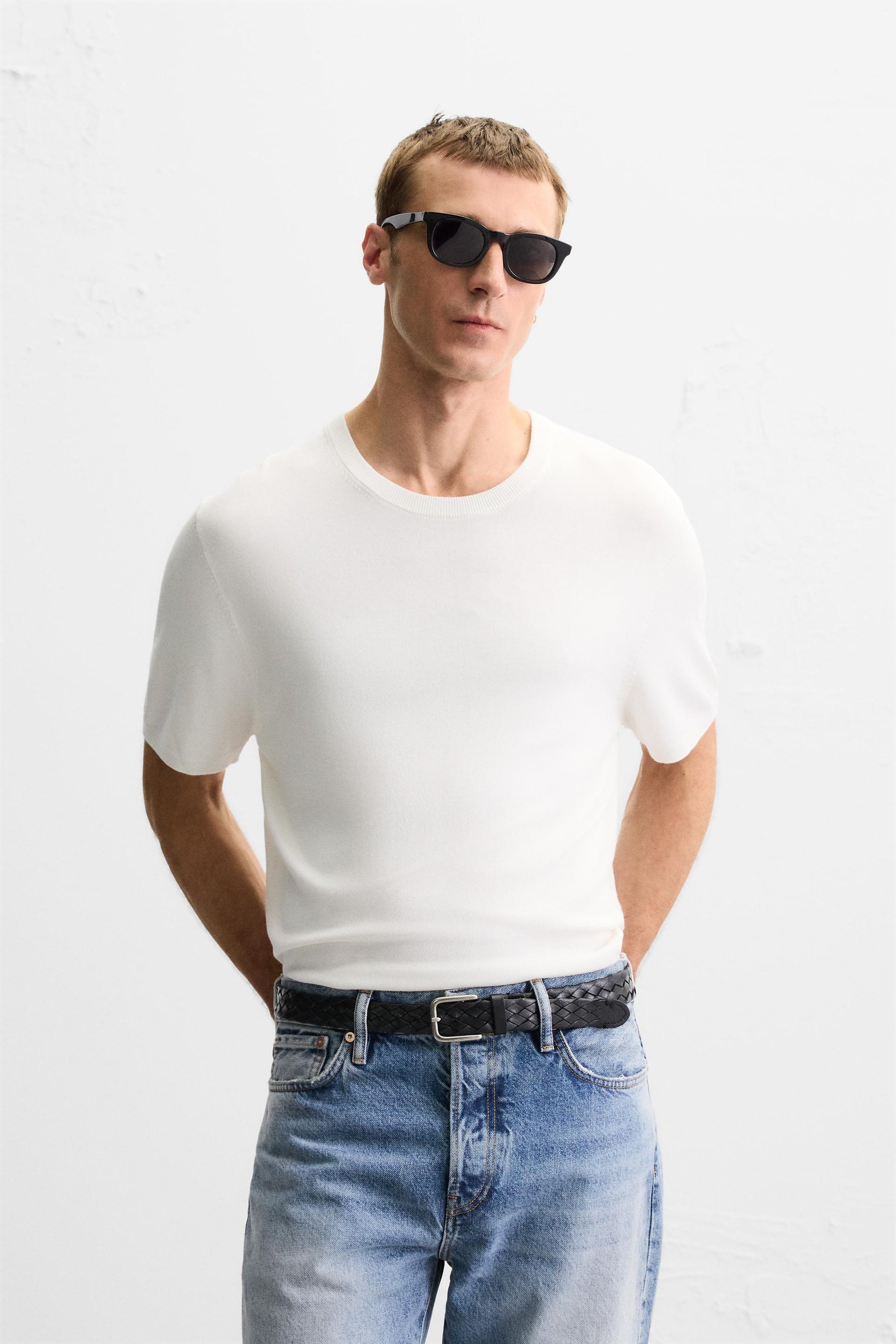 VISCOSE BLEND KNIT T-SHIRT - Image 2