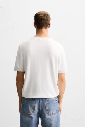 VISCOSE BLEND KNIT T-SHIRT - Image 3