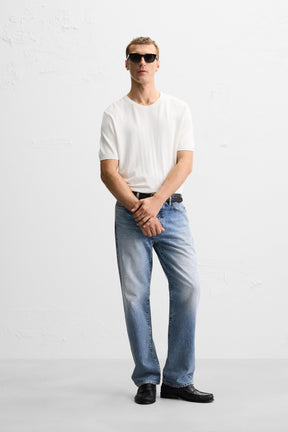 VISCOSE BLEND KNIT T-SHIRT - Image 1
