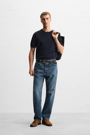 VISCOSE BLEND KNIT T-SHIRT - Image 1