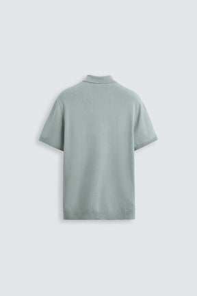 VISCOSE BLEND KNITTED POLO SHIRT - Image 7