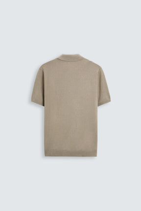 VISCOSE BLEND KNITTED POLO SHIRT - Image 6