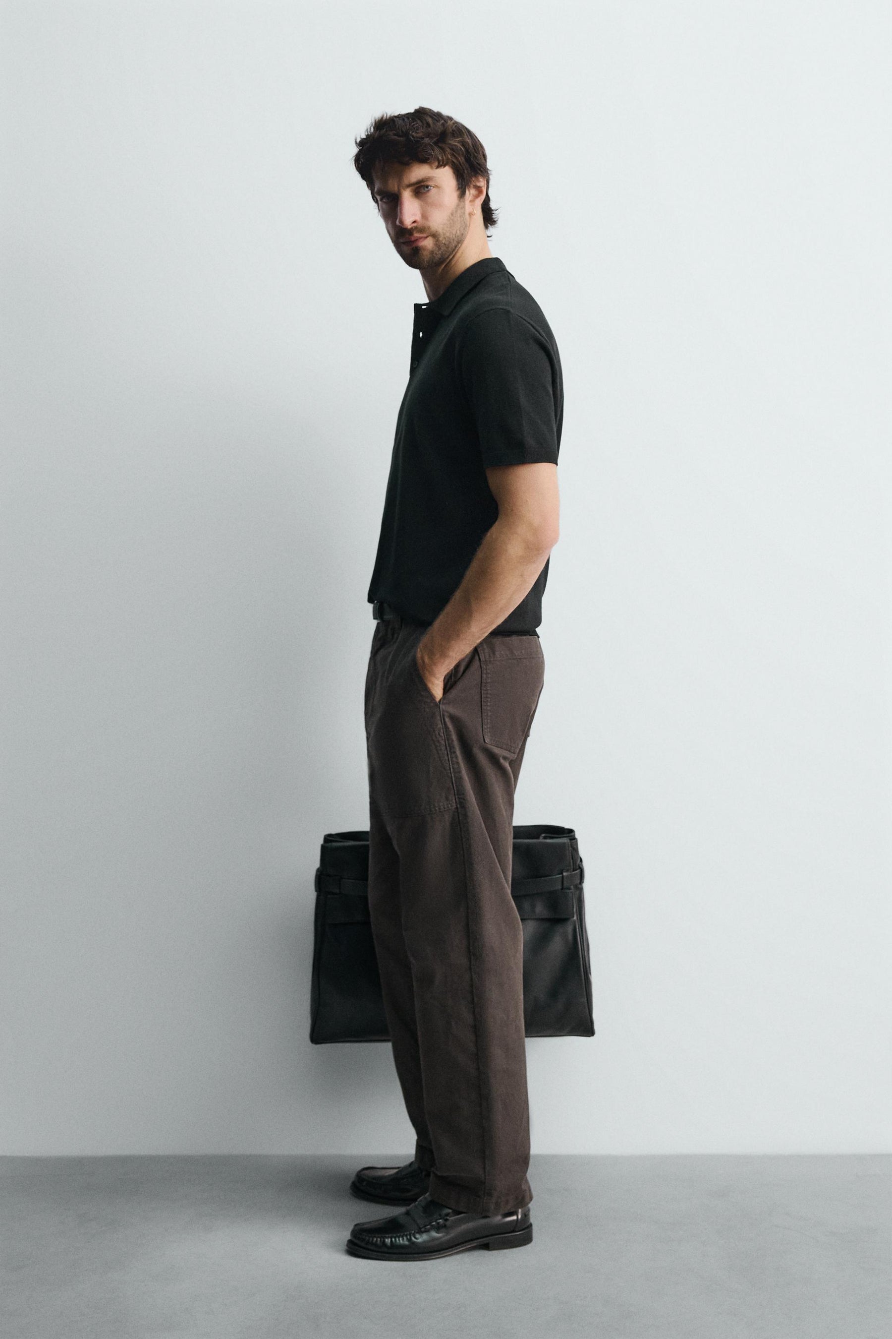 VISCOSE BLEND KNITTED POLO SHIRT - Image 4