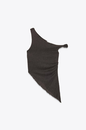 Textured Asymmetric Fashion Top