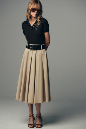 BELTED COMBINATION DRESS