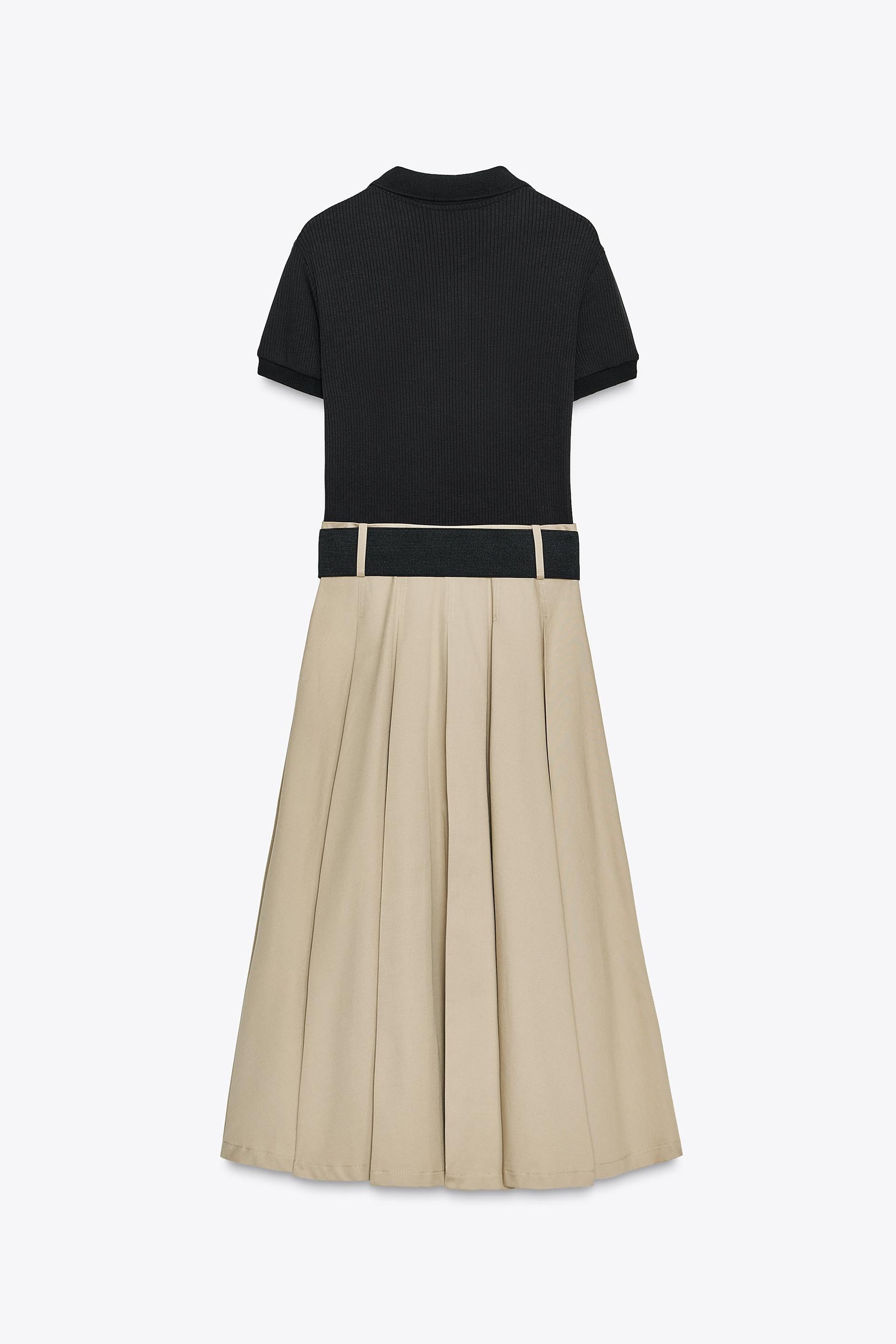 BELTED COMBINATION DRESS