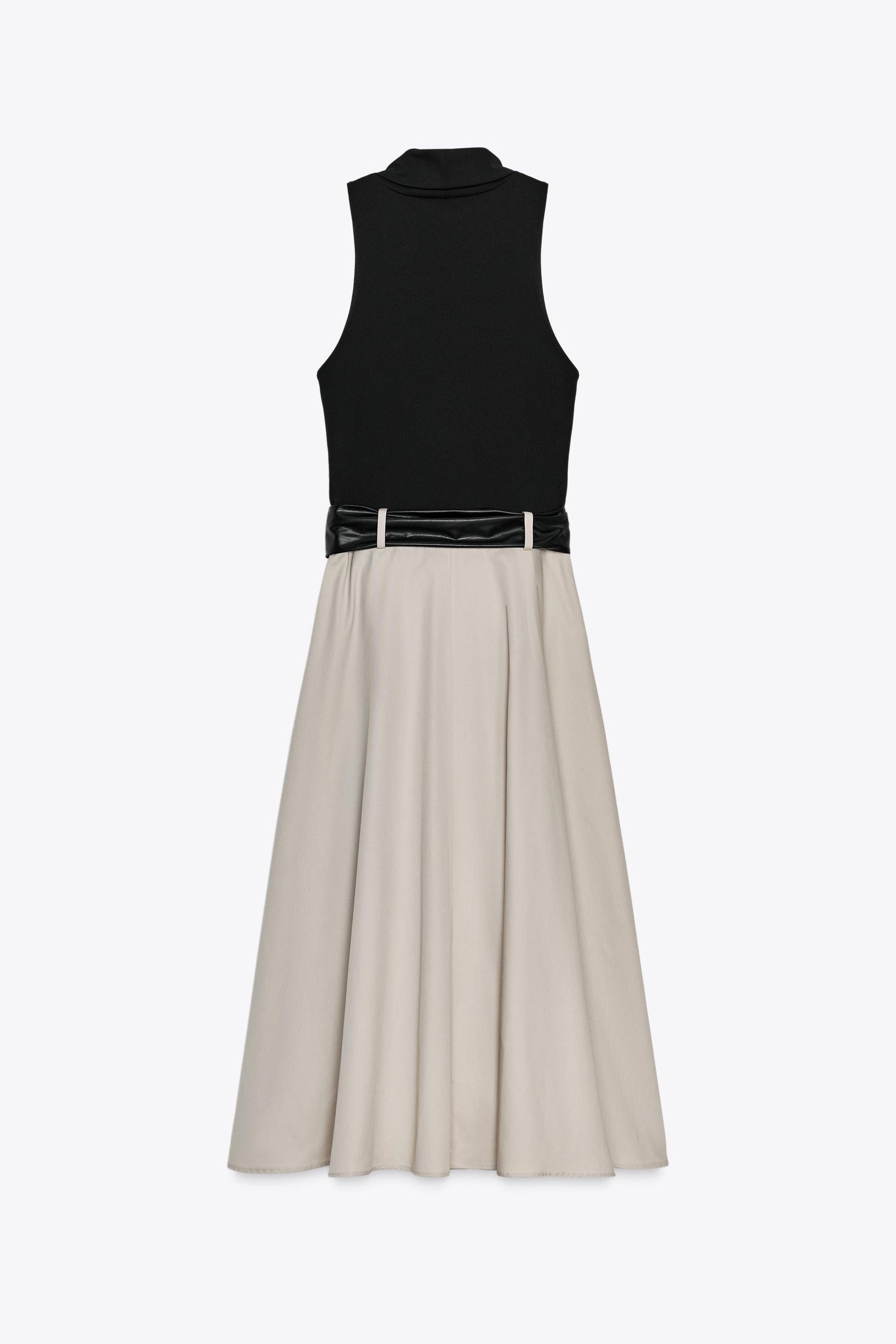 BELTED COMBINATION DRESS
