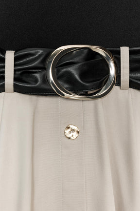BELTED COMBINATION DRESS