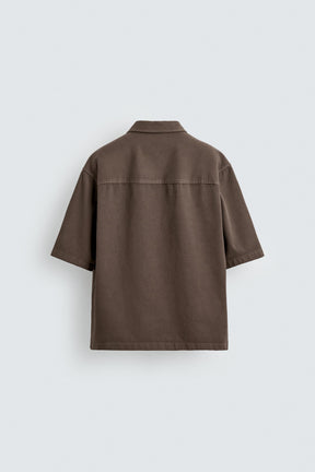 EMBROIDERED TEXTURED OVERSHIRT - Image 6