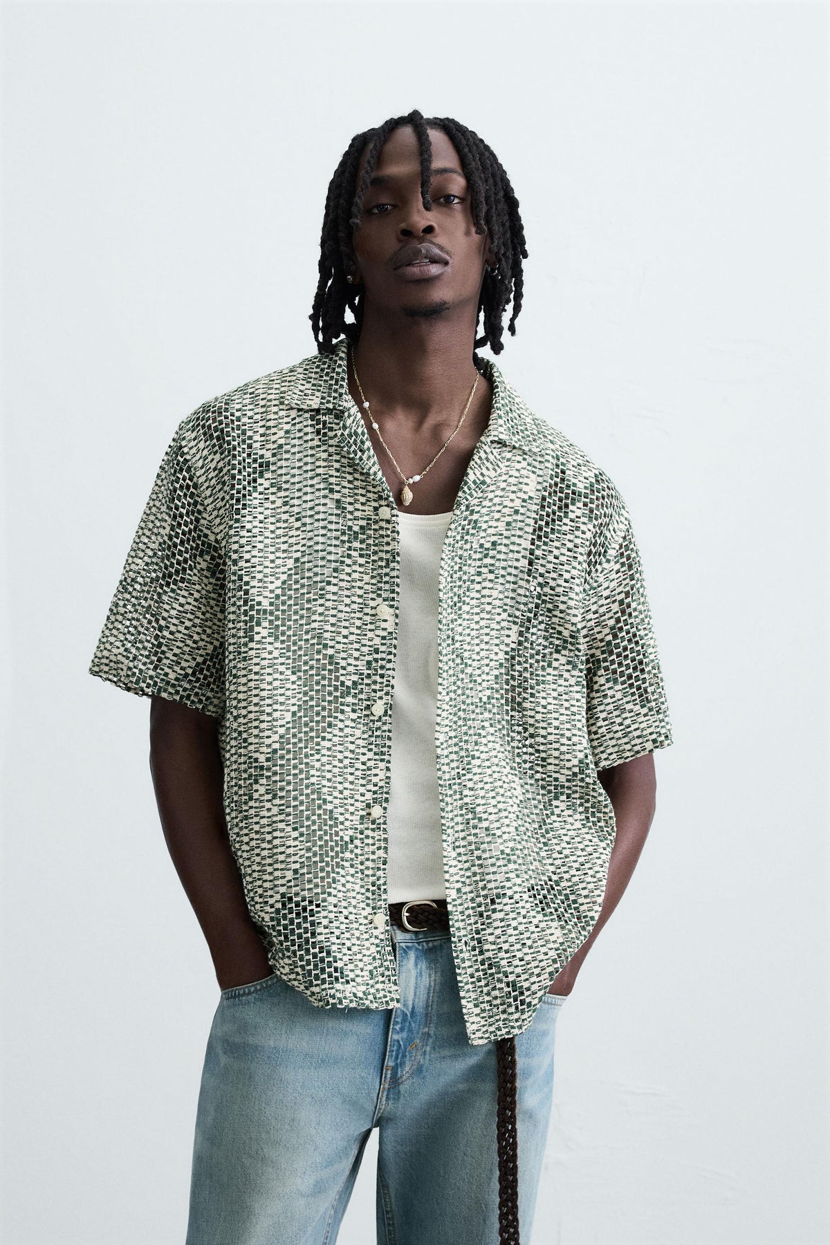 CROCHET TEXTURED SHIRT - Image 2