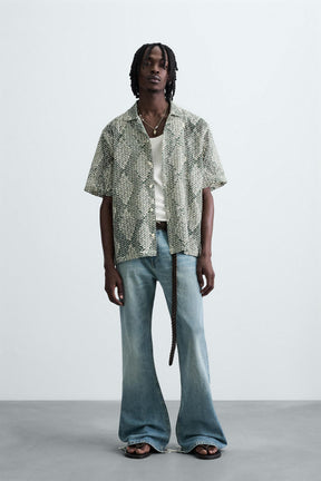CROCHET TEXTURED SHIRT - Image 1