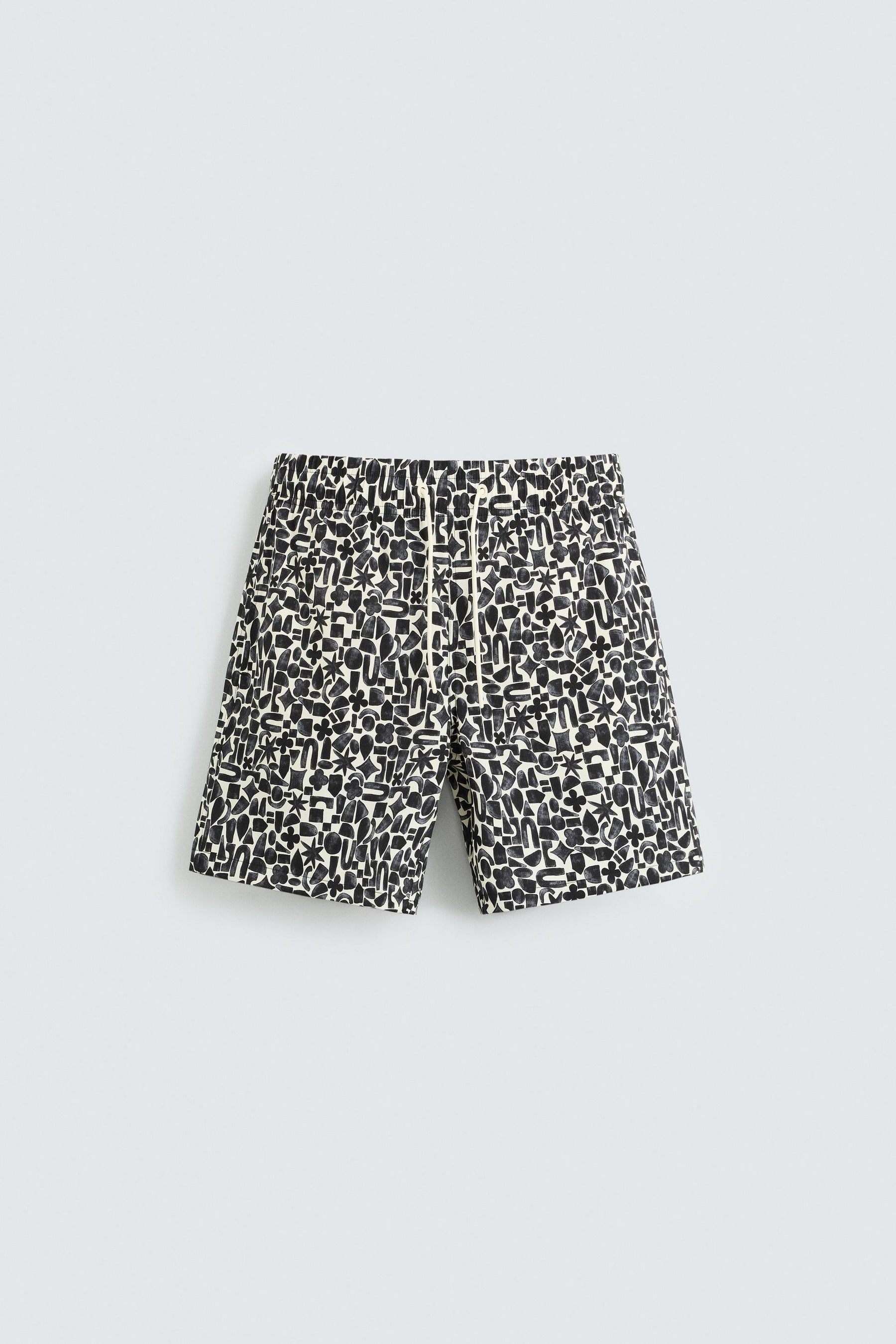 GEOMETRIC PRINT LONG SWIMMING TRUNKS - Image 5