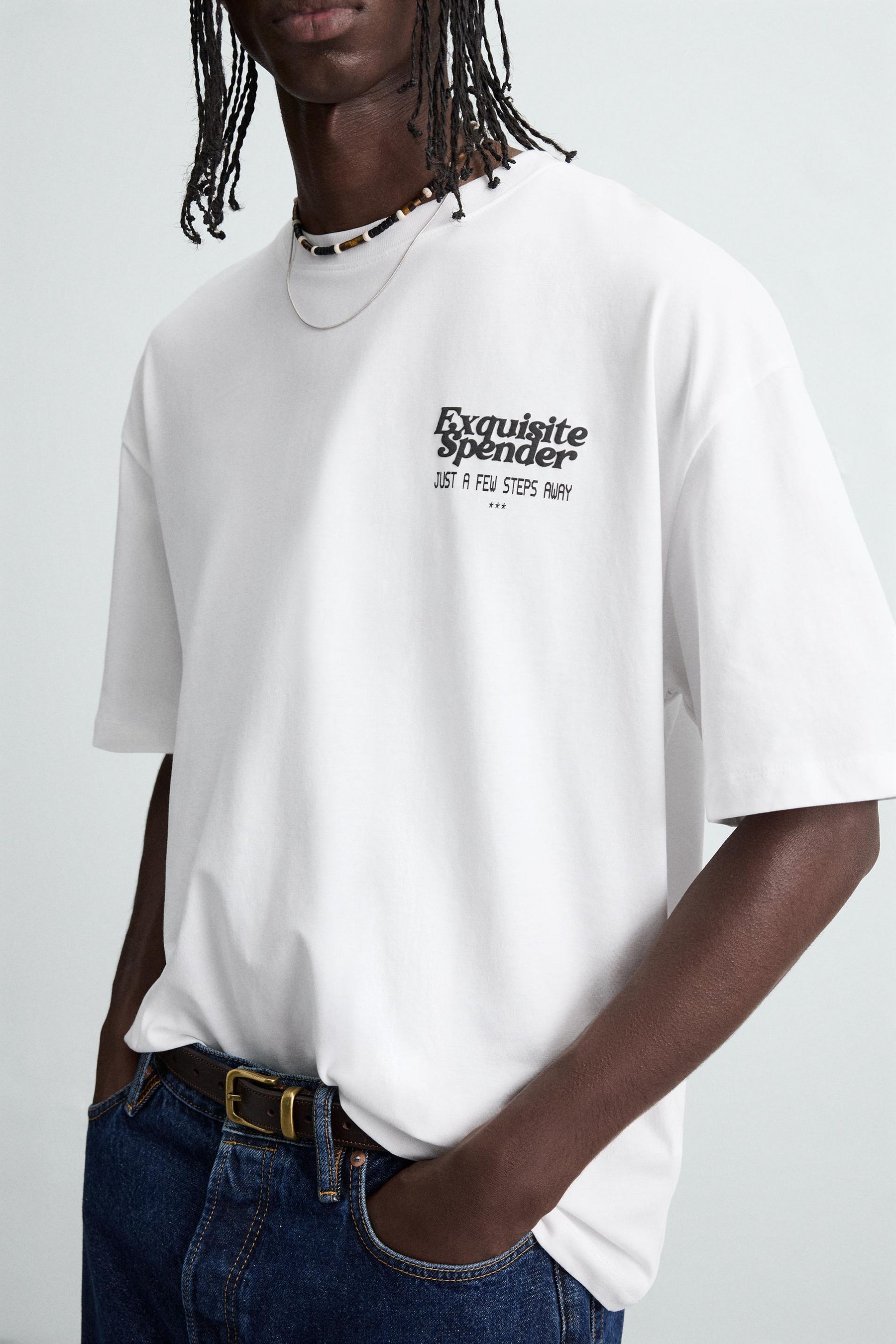 T-SHIRT WITH RAISED PRINTS - Image 5