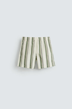 STRIPED MID-LENGTH SWIMMING TRUNKS - Image 6